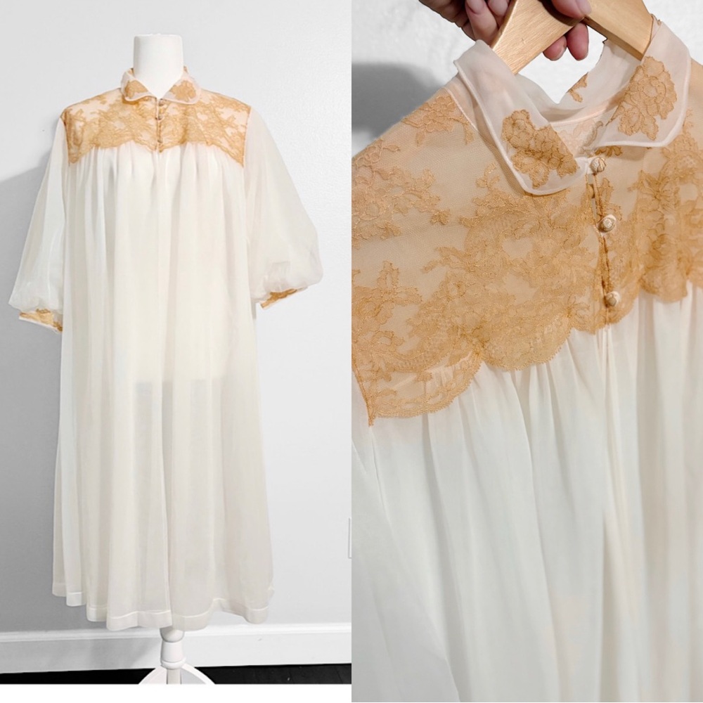 Vintage Rare Cottagecore Lingerie Topper Dress